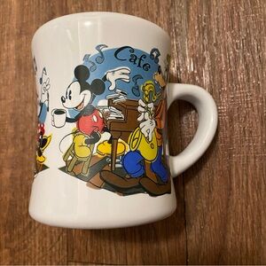 Disney Store Coffee Mug Cup Real Cool Jazz Mickey Minnie Goofy Donald Pluto 4”H